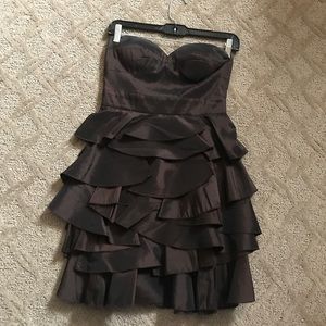 Strapless ruffle formal dress